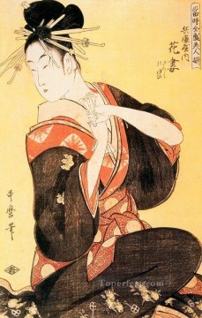 Kitagawa Utamaro Painting - a scene on the bridge and beld 2 Kitagawa Utamaro Ukiyo e Bijin ga